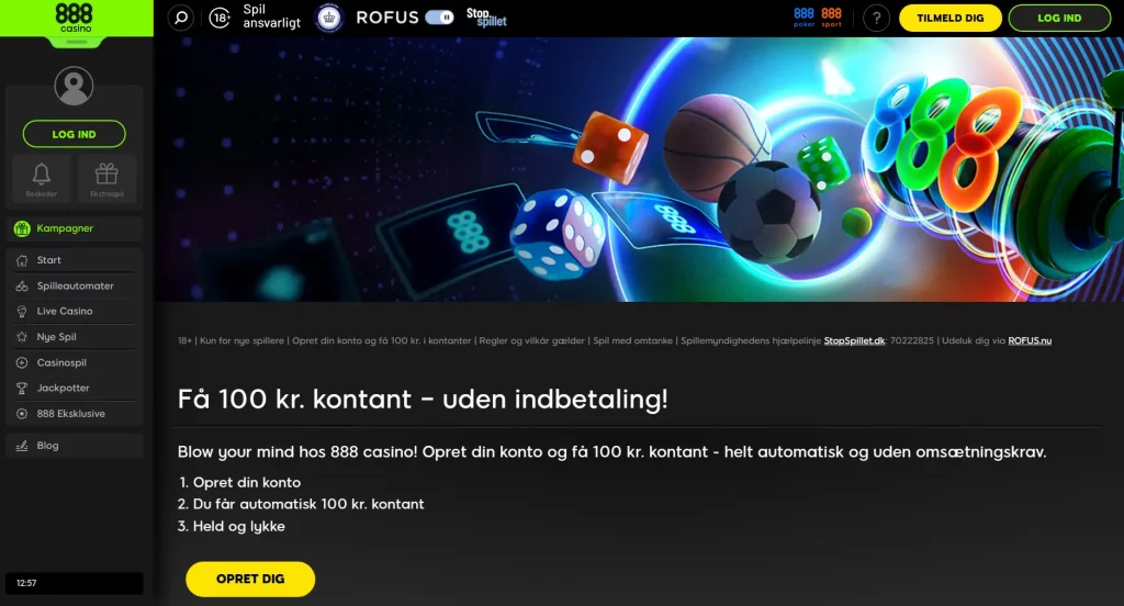 888 Casino ingen indbetalingsbonus