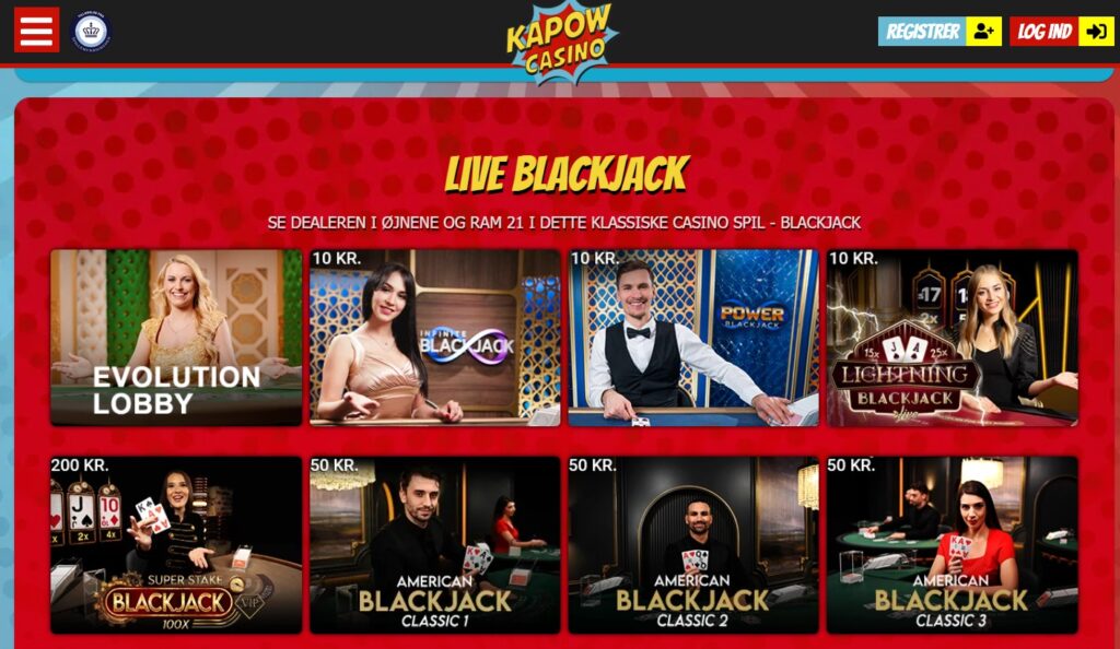 Live casino Blackjack